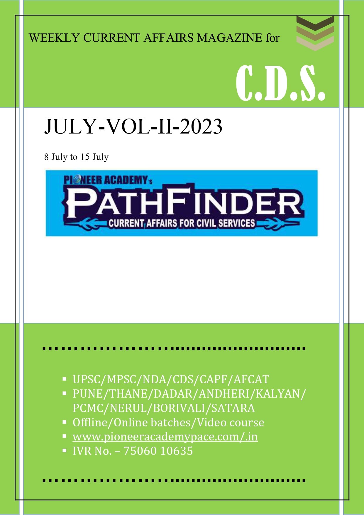 CDS-JULY-VOL II- 2023